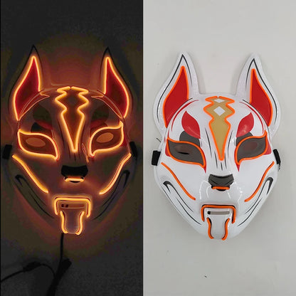 Glowing  Demon Slayer Mask Cosplay Japanese Cartoon