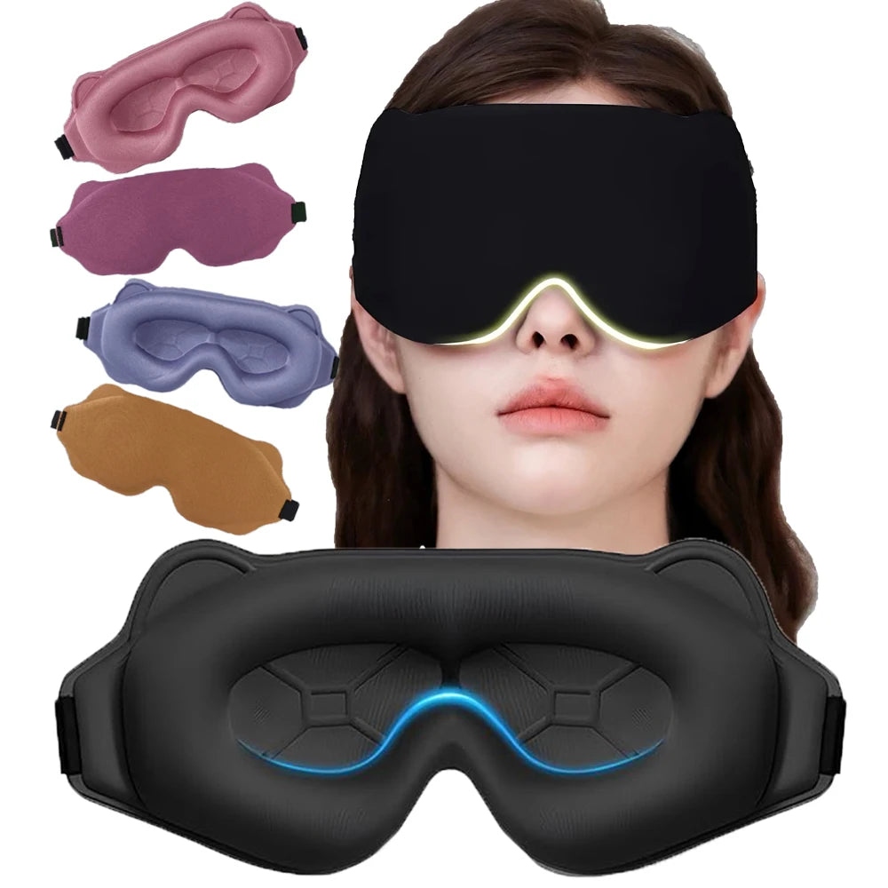 Sleep Eye Mask Weighted for Side Sleeper Men Women 3D Contoured Sleeping Mask