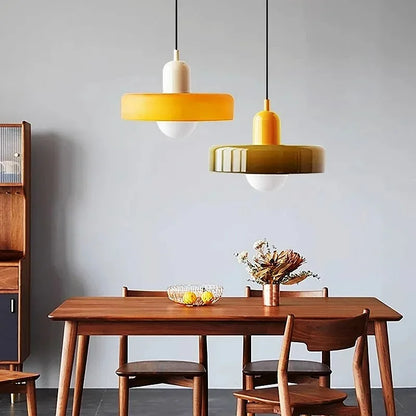 Nordic Retro Glass Pendant Lamps Indoor E27 LED Chandelier