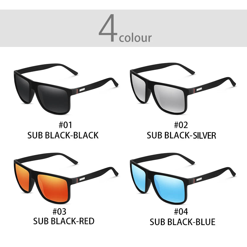 Brand Designer Men's Sun Glasses Vintage Square Sunglasses