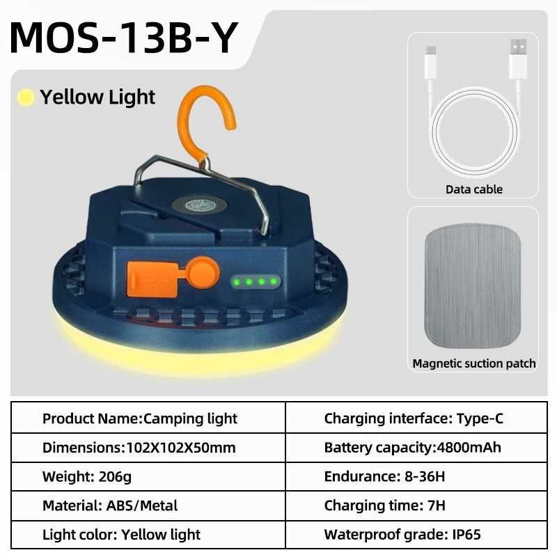 MOSLIGHTING Camping Light Rechargeable Lantern Tent Lamp
