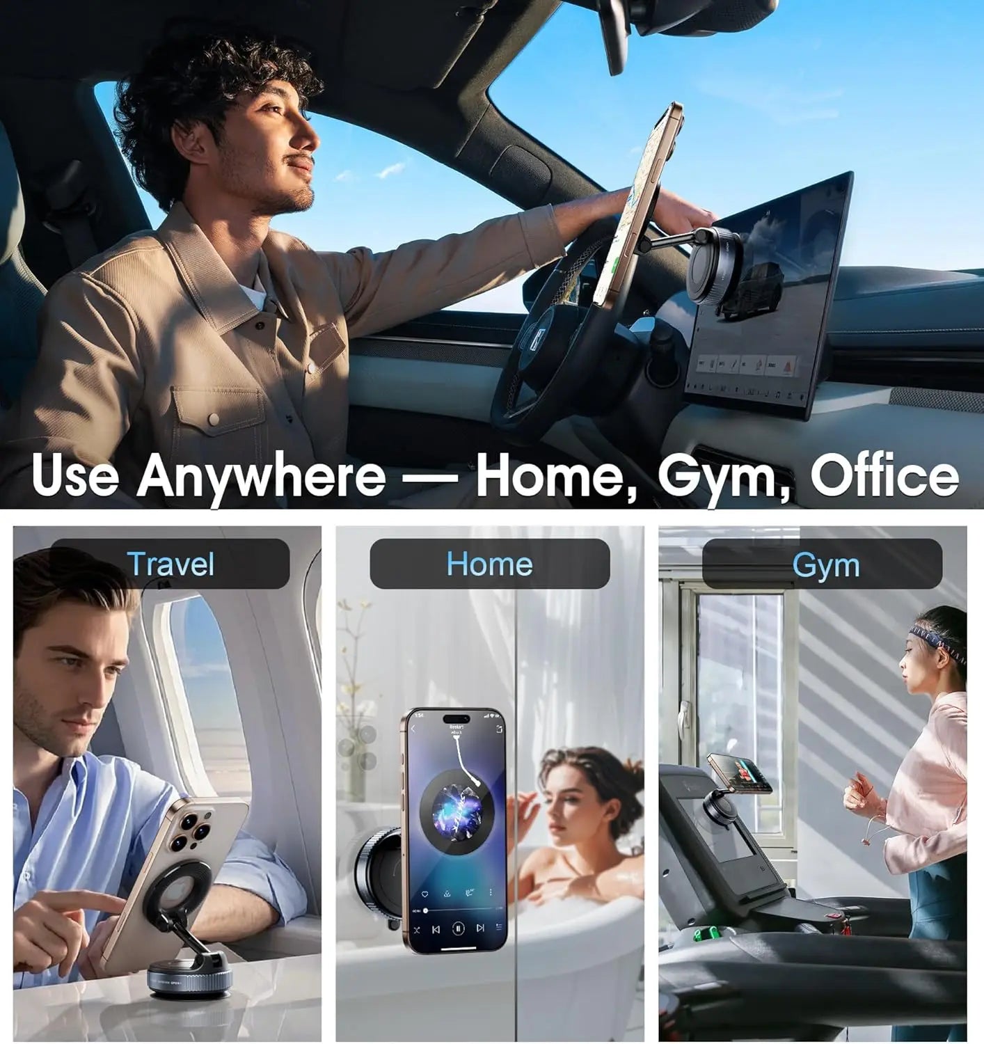 Strong Magnetic Car Phone Holder Foldable 360° Adjustable
