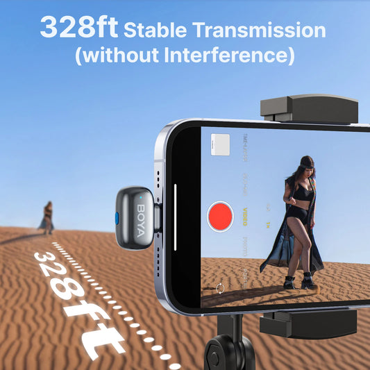 BOYA Mini 2 Wireless Lavalier Microphone AI Noise Reduction