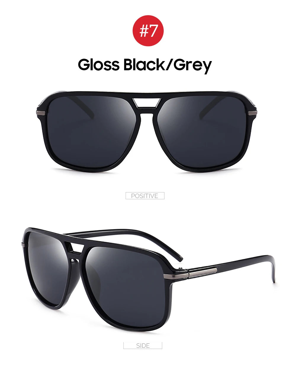 VIVIBEE Men Night Vision Sunglasses Photochromic Pilot