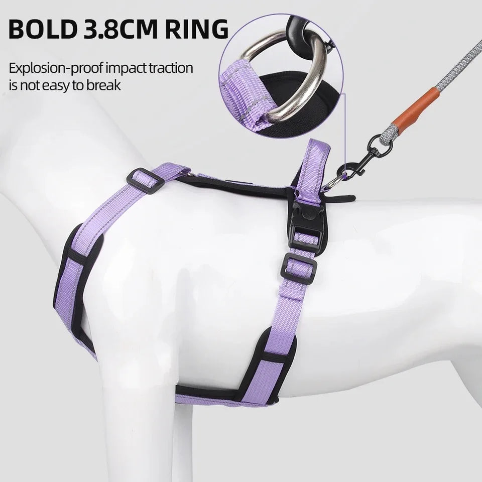 New Pet Harness Reflective With Handle Easy Control