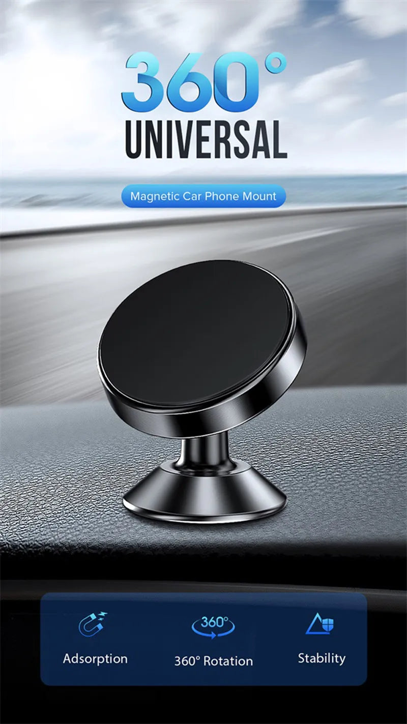 Magnetic Car Phone Holder Magnet Mount Bracket Stick on Car Dashboard