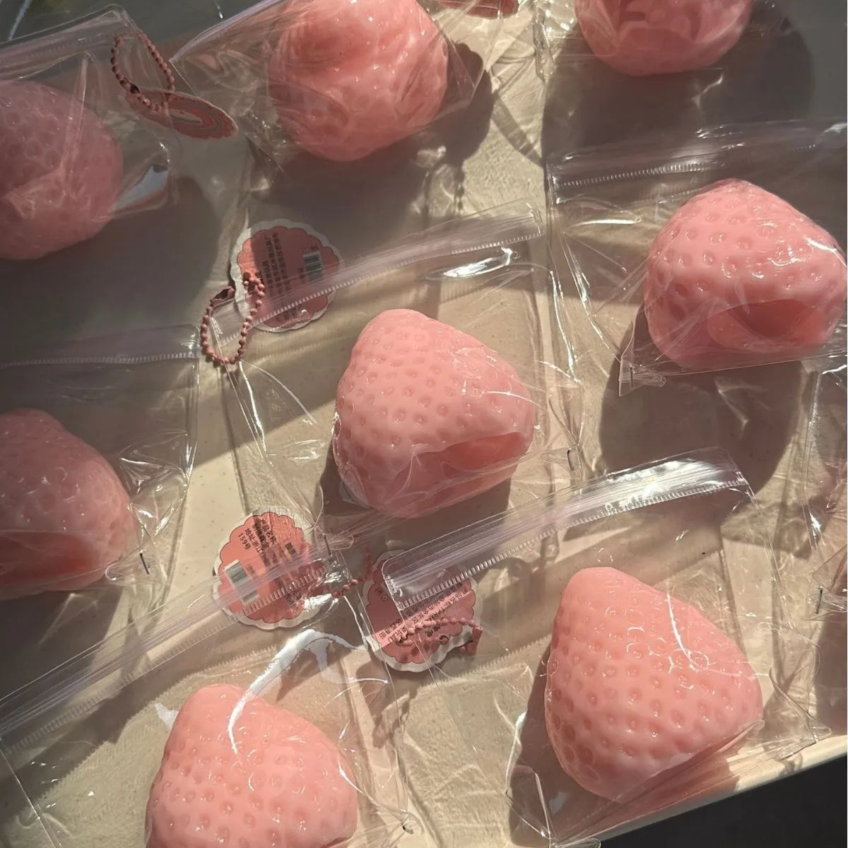 Cute Strawberry Squishy Fidget Toy Slow Rebound Stress Relief