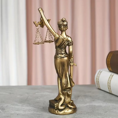 Creative Retro Round bottom Justice Goddess Statue Lawyer