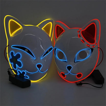 Halloween Neon Mask Cosplay Japanese Anime Neon LED