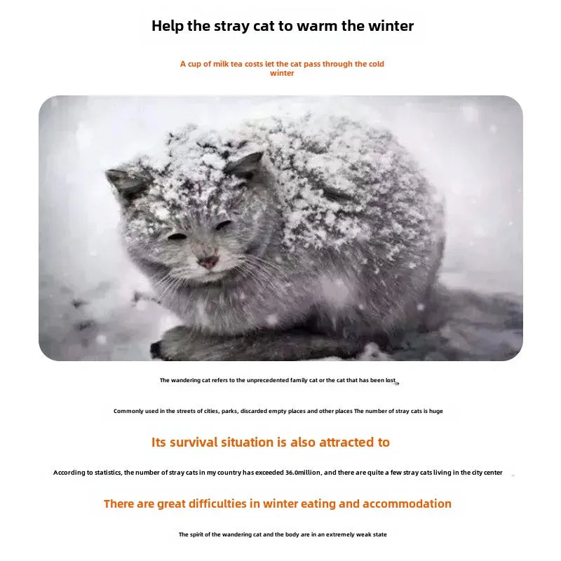Stray Cat Dog House Waterproof Outdoor Winter Pet Cave