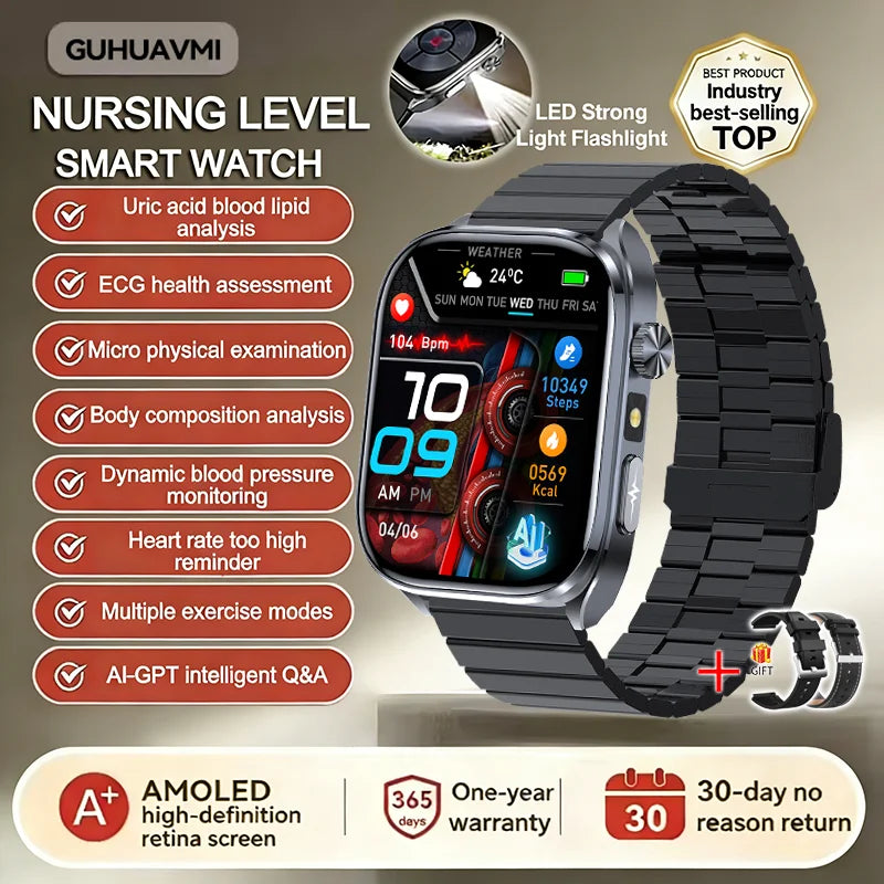 New AI Health Care Accurate detection ECG Smart Watch