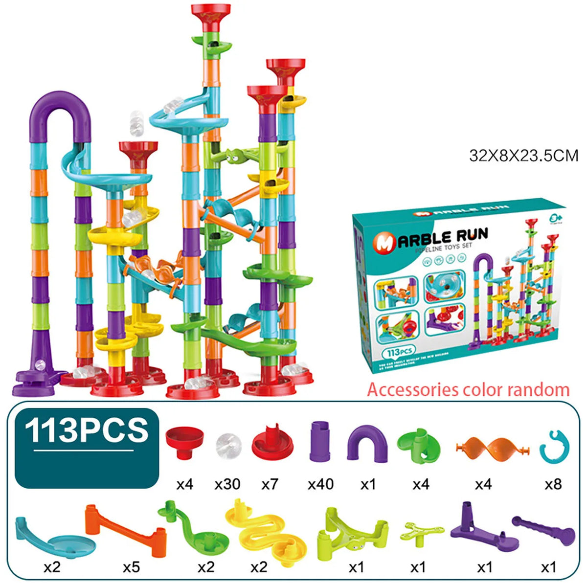 Children'S Diy Montessori Toy Puzzle Track Block Children Toy