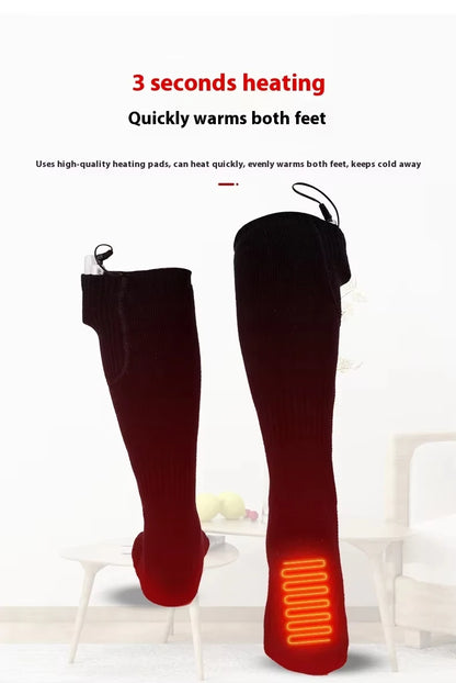 USB Rechargeable Electric Heated Socks 3 Heating Modes