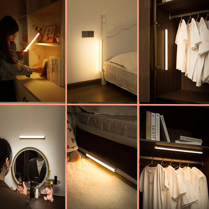 Motion Sensor Wireless LED Night Light USB Rechargeable Long Strip