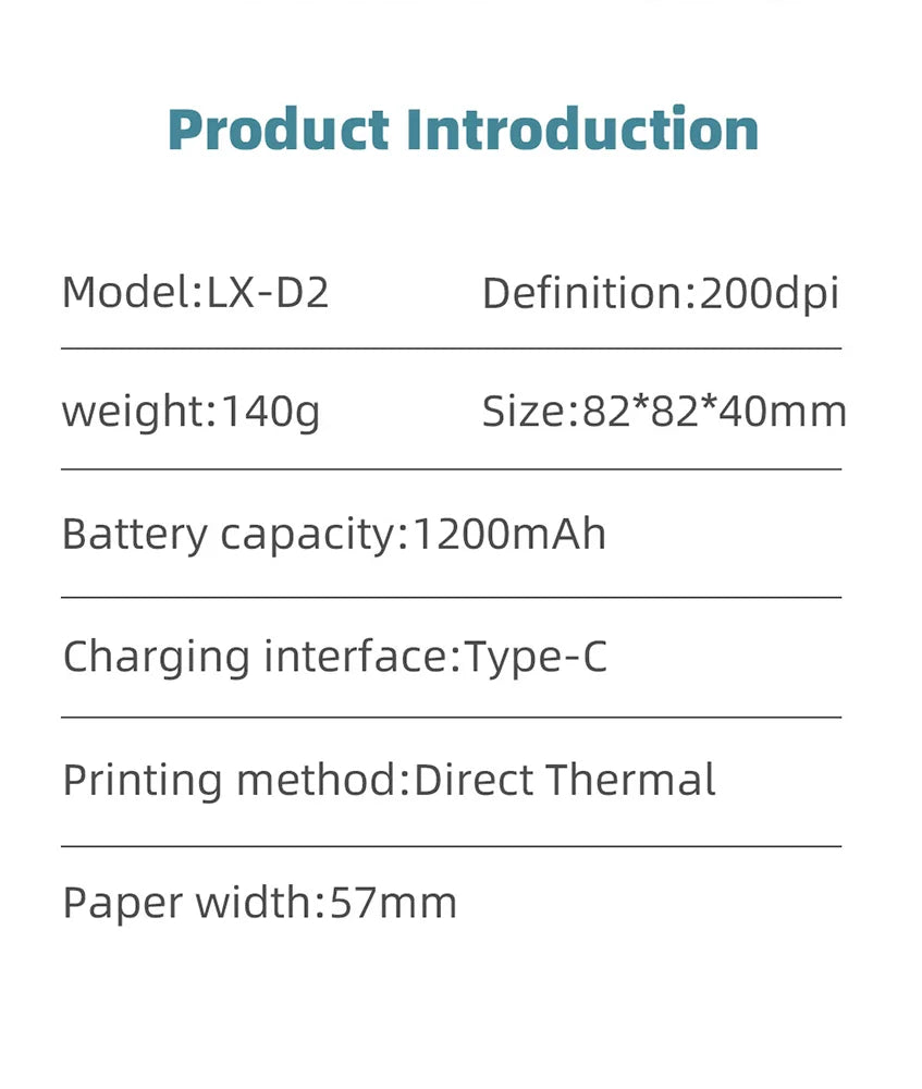 B3 Portable Mini Printers Wireless Bluetooth Inkless