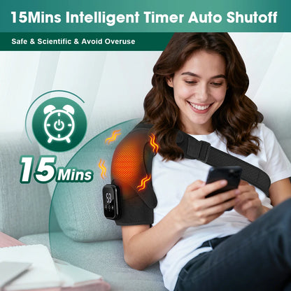 Electric Shoulder Massager Heating Pad Vibration Massage