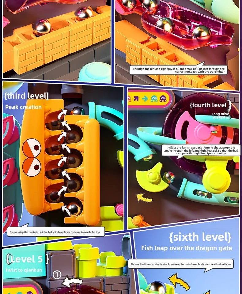 Educational Montessori Toy Multi-Layer Track Adventure