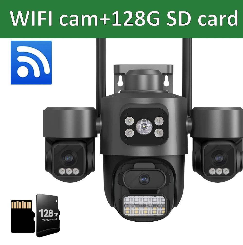 iCsee 3 Lens 3 Screen WiFi Camera 360° Auto Tracking  Surveillance