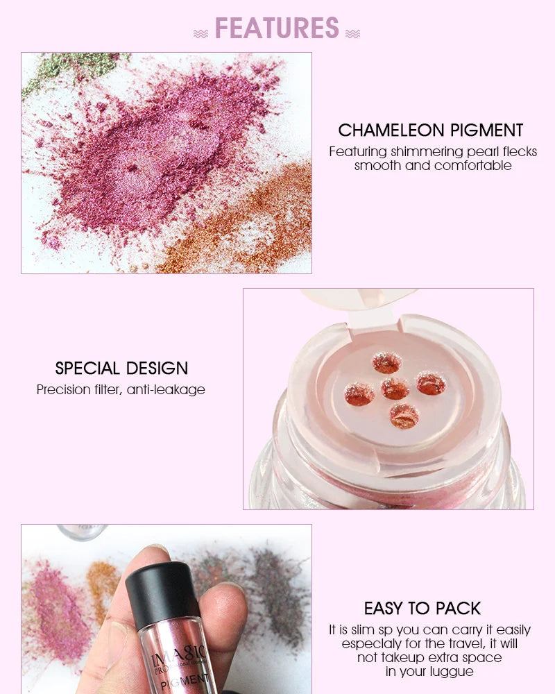 IMAGIC Glitter Eyeshadow Shimmer Shine Powder Eyes Makeup