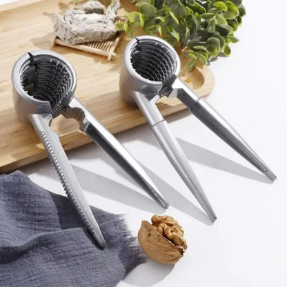 1pc Silvery Metal Multi Functional Walnut Clip Nut Shelling