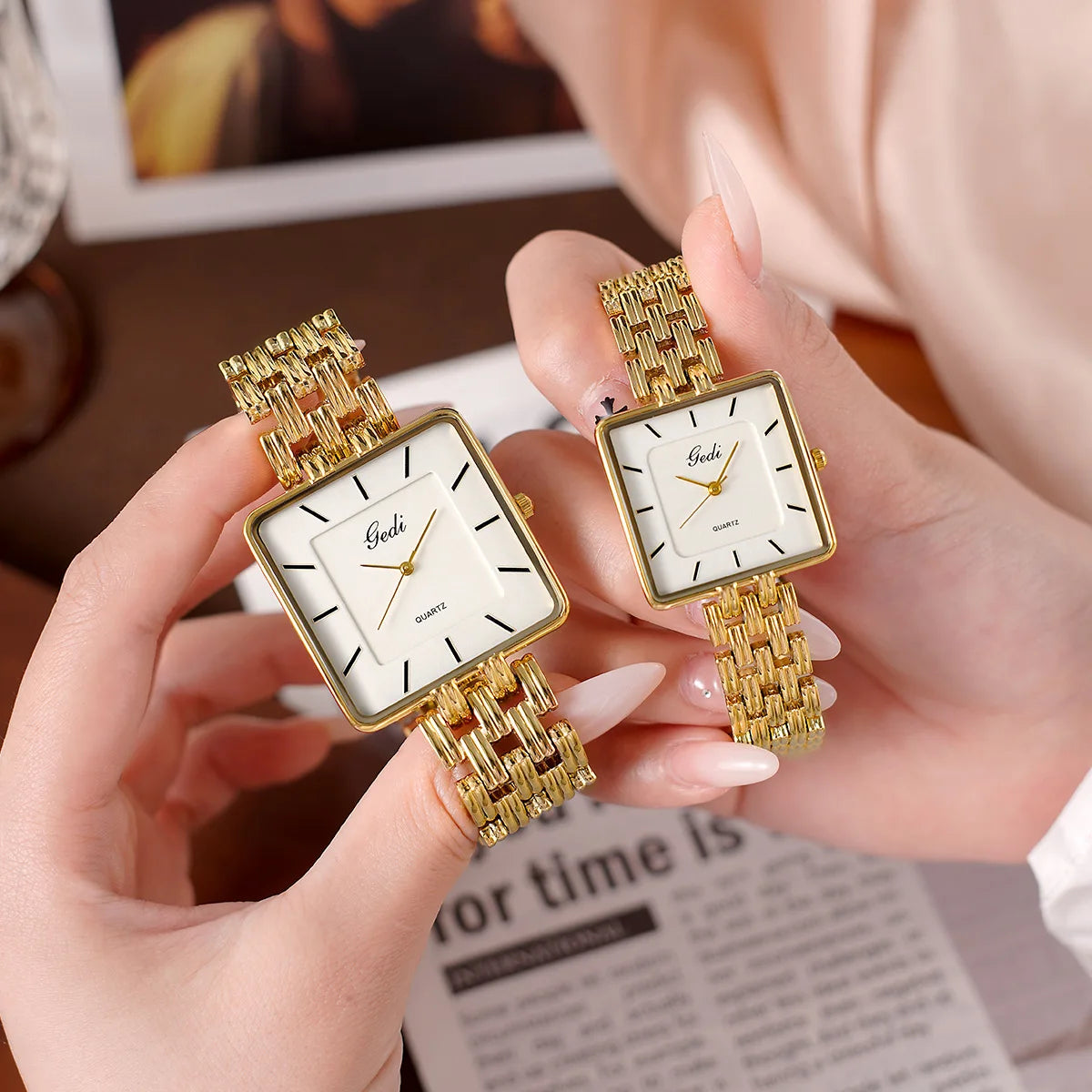 Men Watch Business Simple Square Couple Watches Waterproof