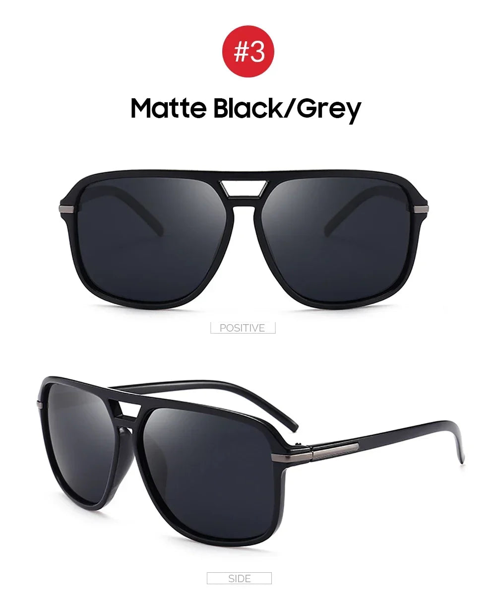 VIVIBEE Men Night Vision Sunglasses Photochromic Pilot