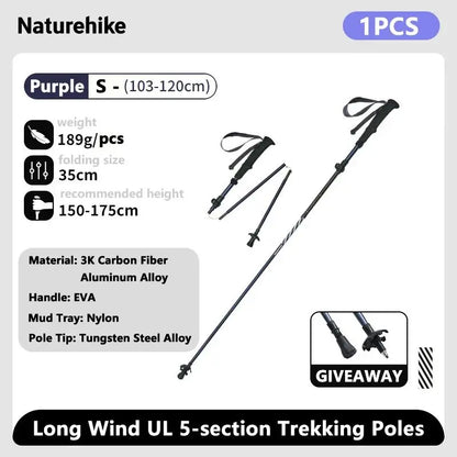 Climbing Sticks Ultralight Outdoor Folding Trekking Poles