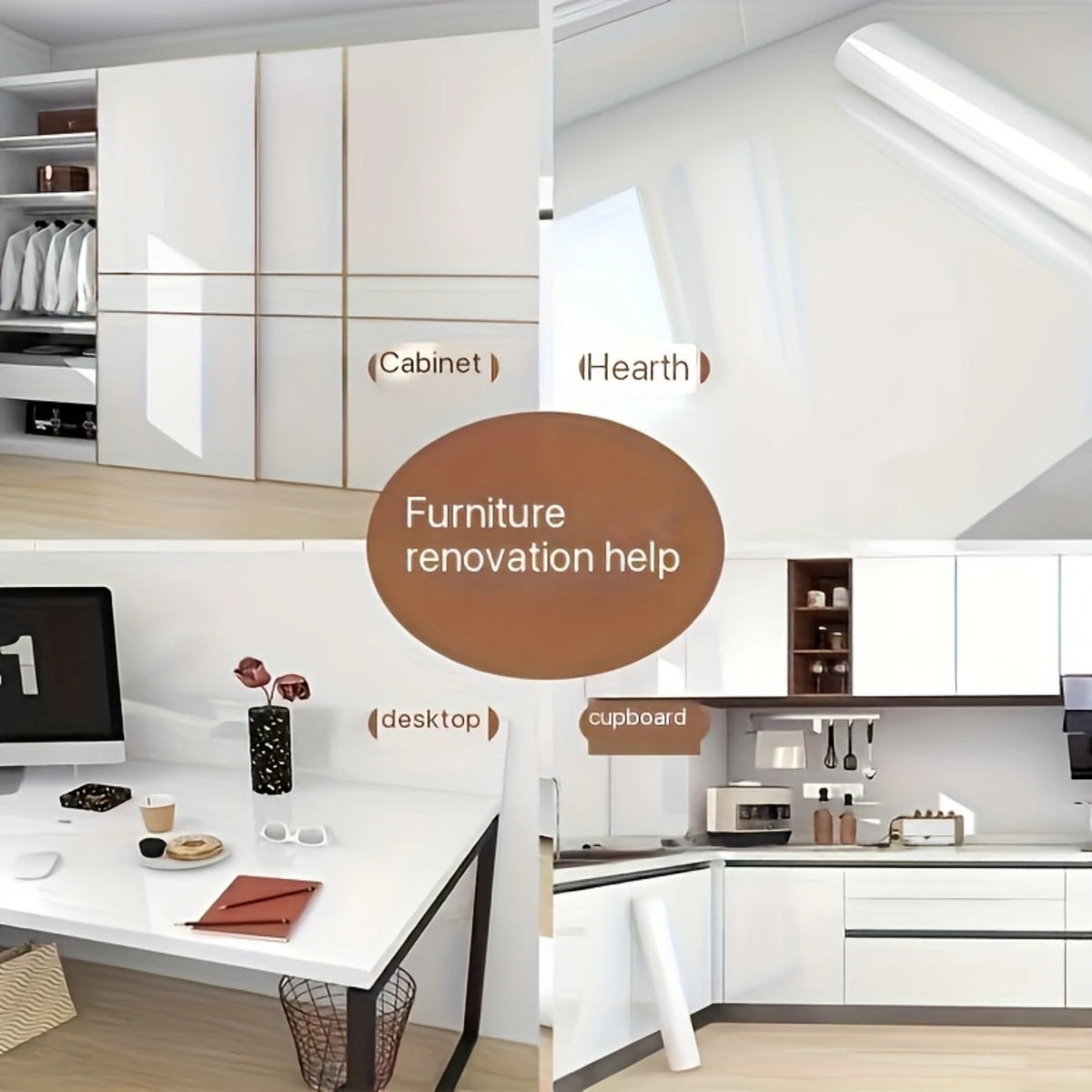 Marble Kitchen Oil-Proof Film Proof Self-Adhesive Wallpaper