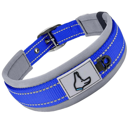 Padded Dog Collars Soft Reflective Wide Pet Collars