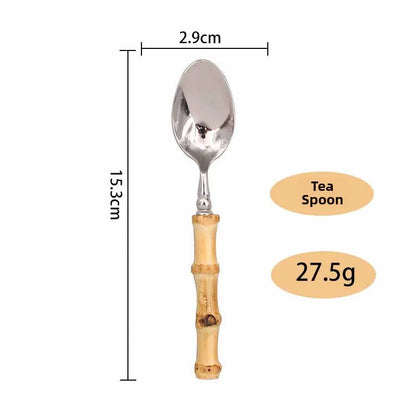 Sle l Wood Handle Dining Utensils Set