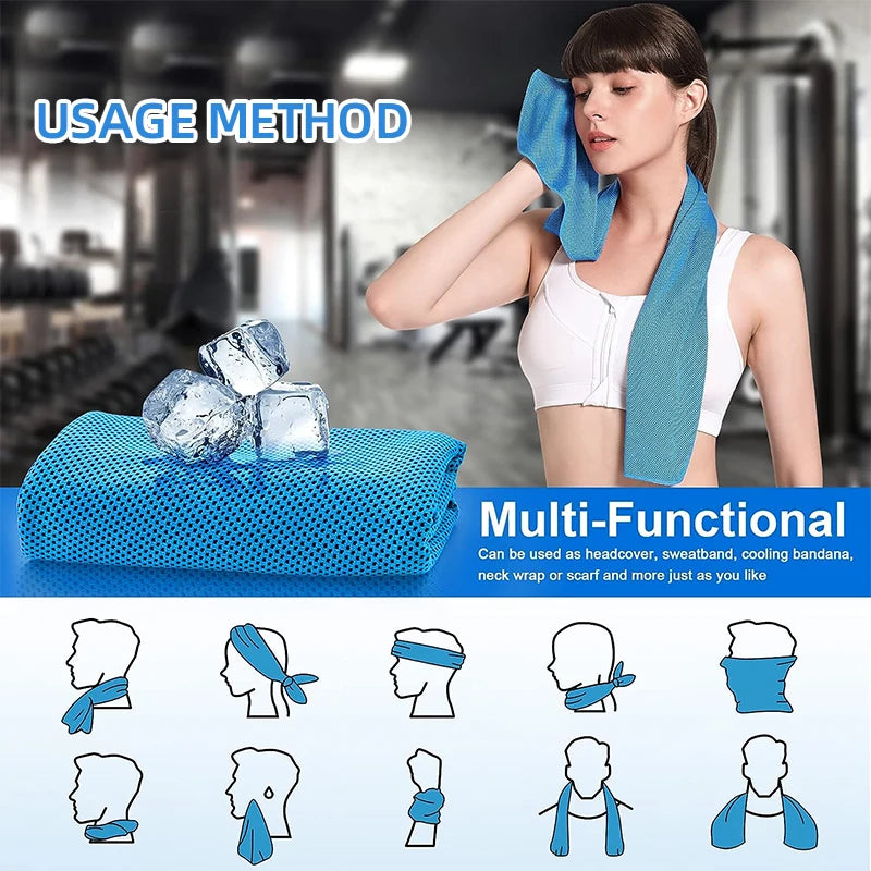 Instant Cooling Sports Towels - Reusable Ice Towels