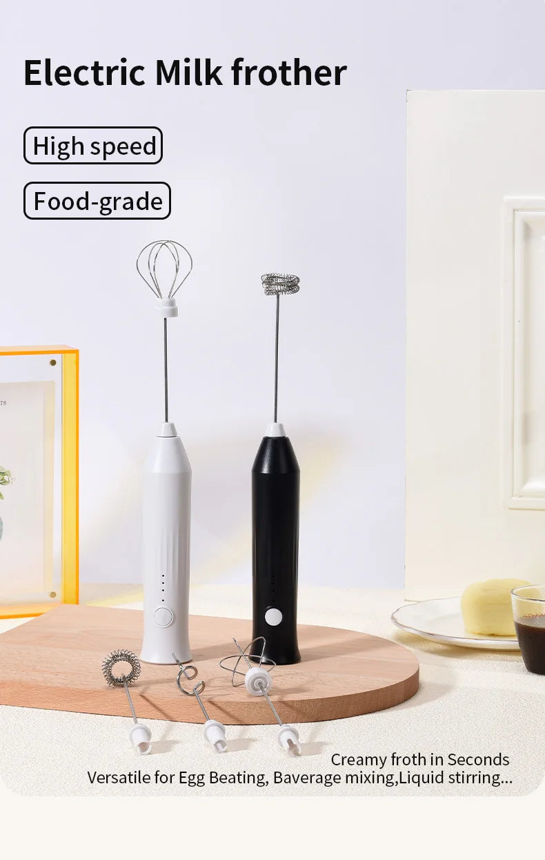 UPGRADED Electric Coffee Frother/MILK Whisk+Egg Beater