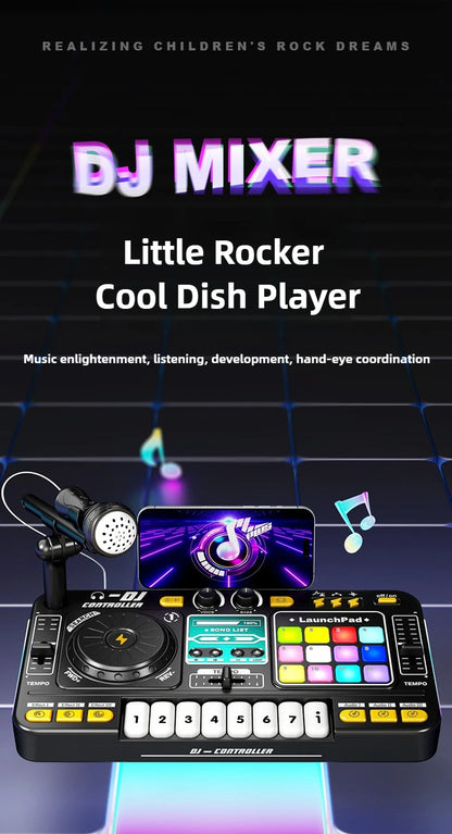 Kids Simulation DJ Mixer Controller Toys Multifunctional