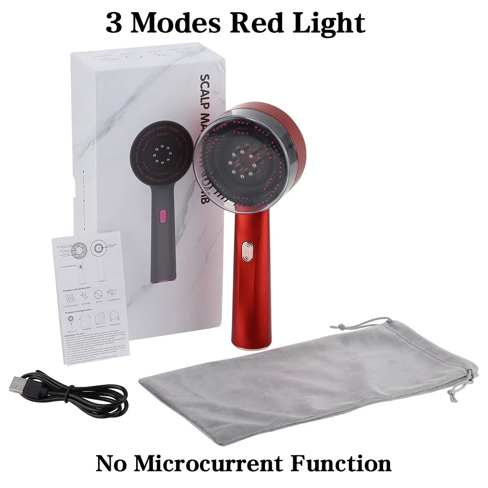 Electric Micro-current Massage Comb Red Light Hair Care