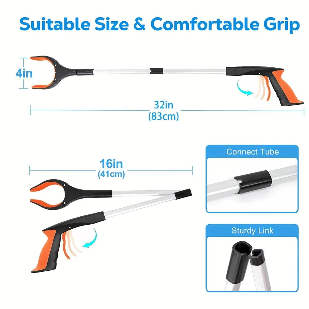 Extra Long Grabber Reacher with 360°Rotating Jaw