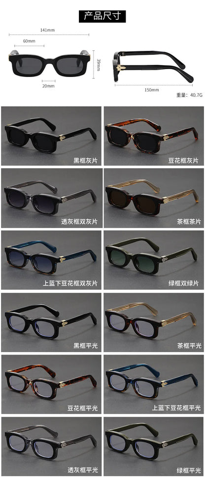New Fashion Vintage Rectangle Frame Sunglasses Men