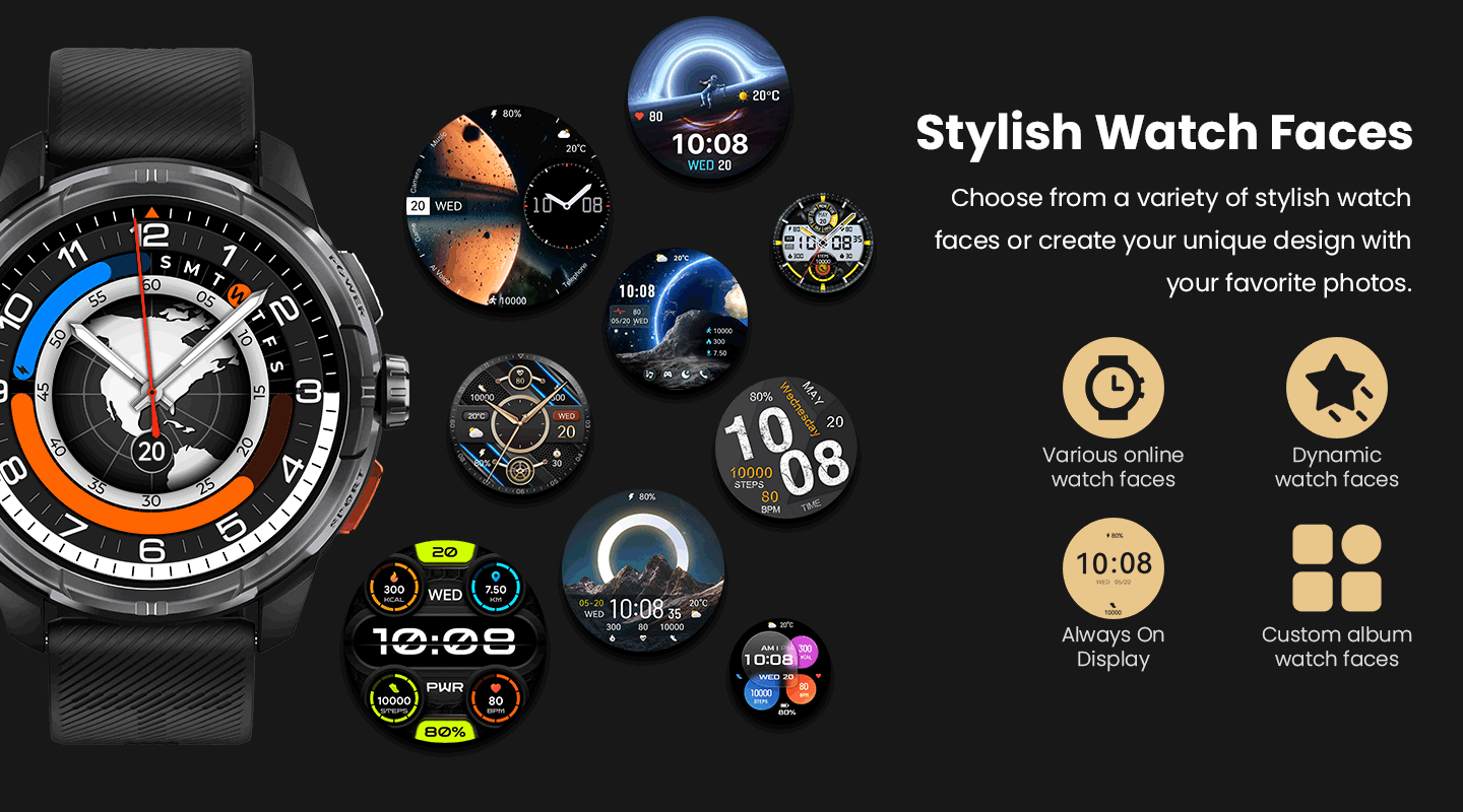 HAYLOU Solar Ultra GPS Smartwatch 1.6” AMOLED Display
