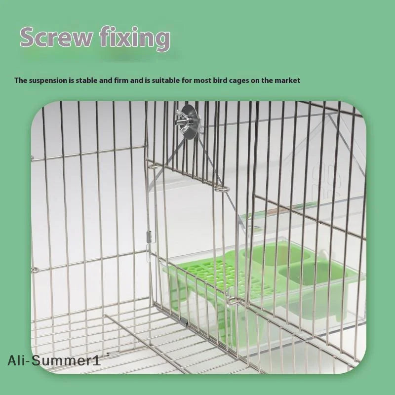 Hanging Parrot Feeder Prevent Scattering Bird Feeding Bowl