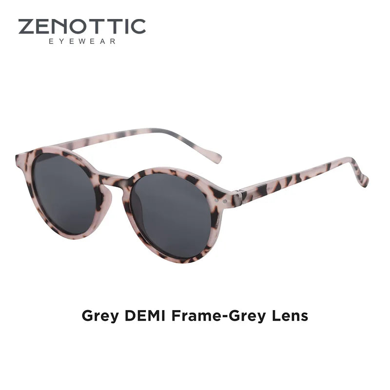 Retro Circular Polarized Sunglasses Vintage