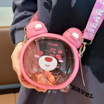 750MLCute Bear Kettle Straw Water Bottle