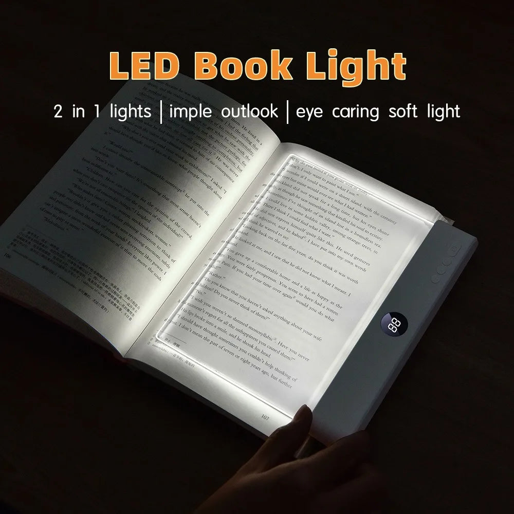 LED Flat Panel Book Light Eye Protection Night Vision