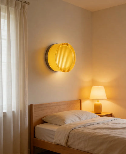 Minimalist LED Wall Lamp Amber Acrylic Bedroom Bedside Living Room