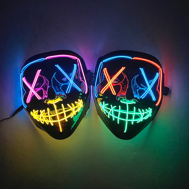 Wireless LED Purge Mask Halloween Horror Party Carnival Cosplay
