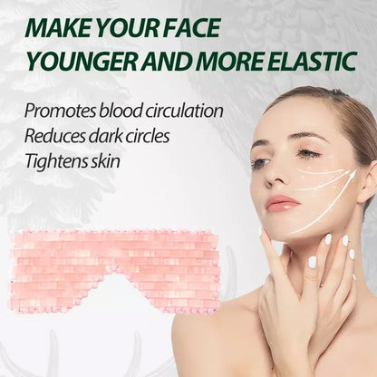 Rose Quartz Jade Eye Mask Facial Cooling Mask Massage