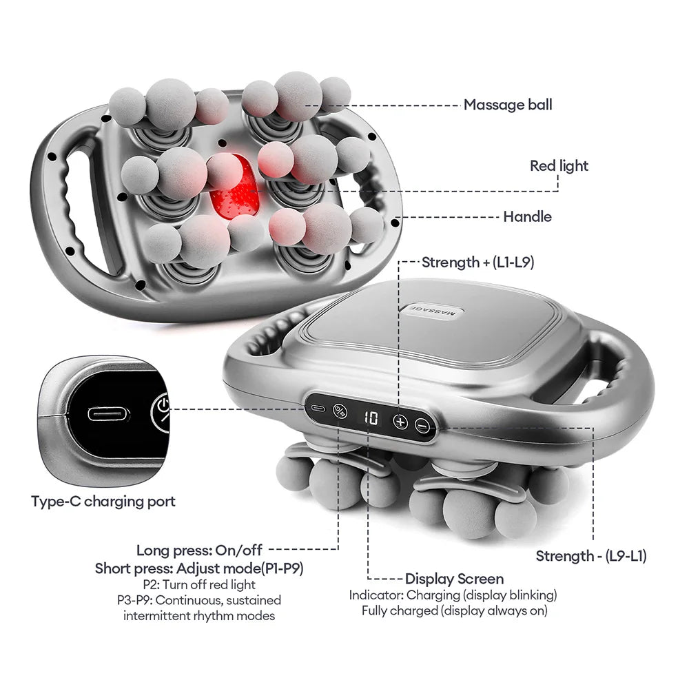 42-Heads Fascia Gun High-Frequency Vibration Body Massage