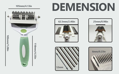 Pet Deshedding Brush 3 in 1 Cat Dog Hair Remover