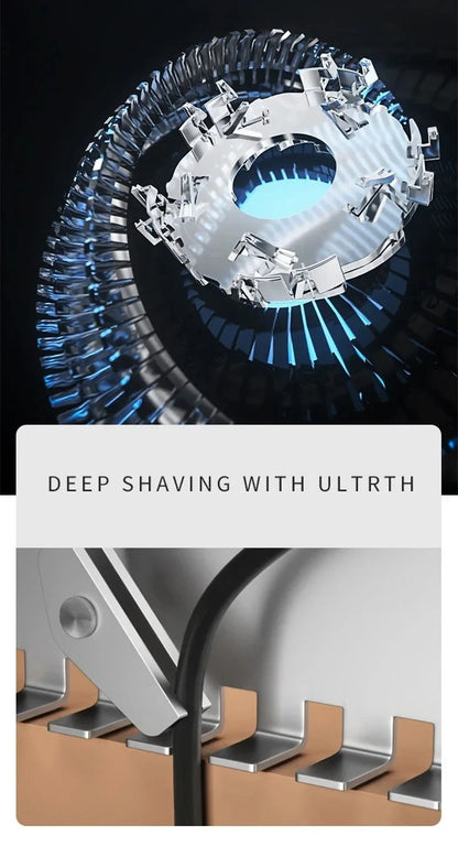New 9D Man Electric Razor Face Shaver USB Full-body Trimmer