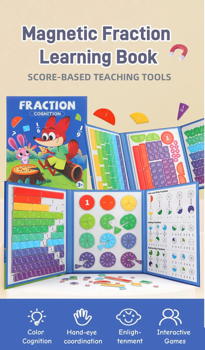 Magnetic Fraction Disk Teaching Aids, Fraction Science Education Model