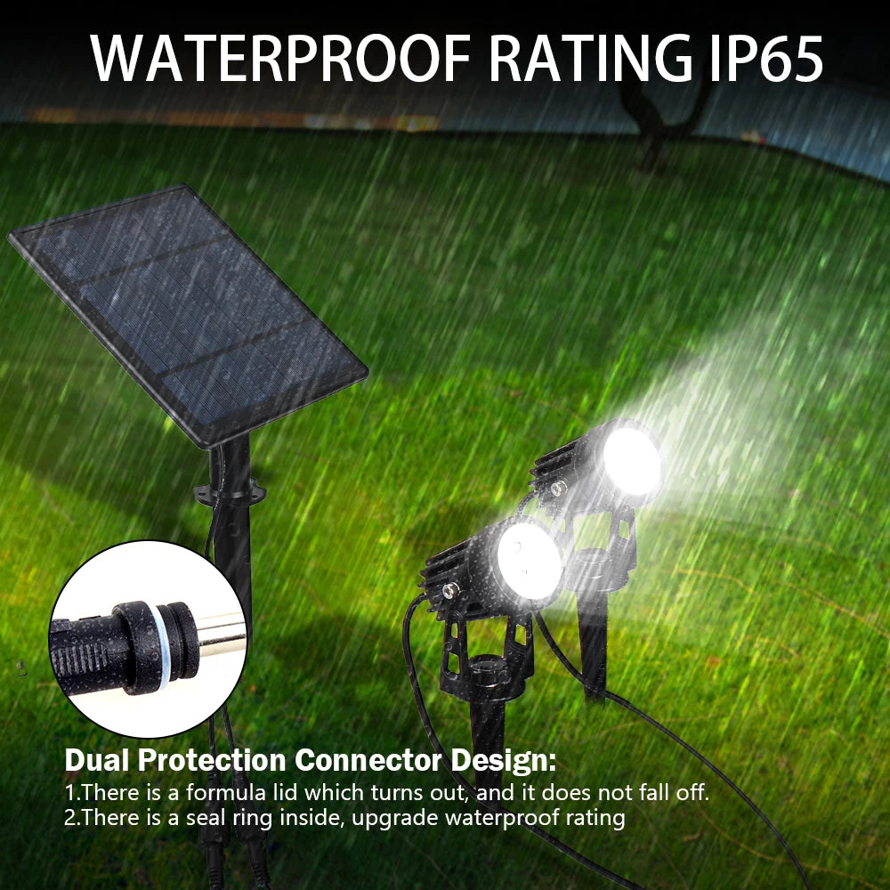 Solar Powered Spotlight IP65 Solar LED Light Outdoor