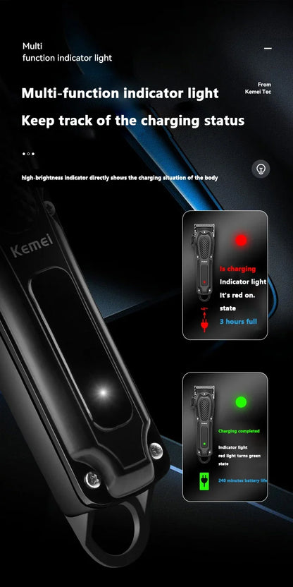 Kemei 1071 Electric Hair Clipper UBS Cordless Beard Trimmer